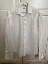 Koszula biała garniturowa na spinki Leger bawełniana