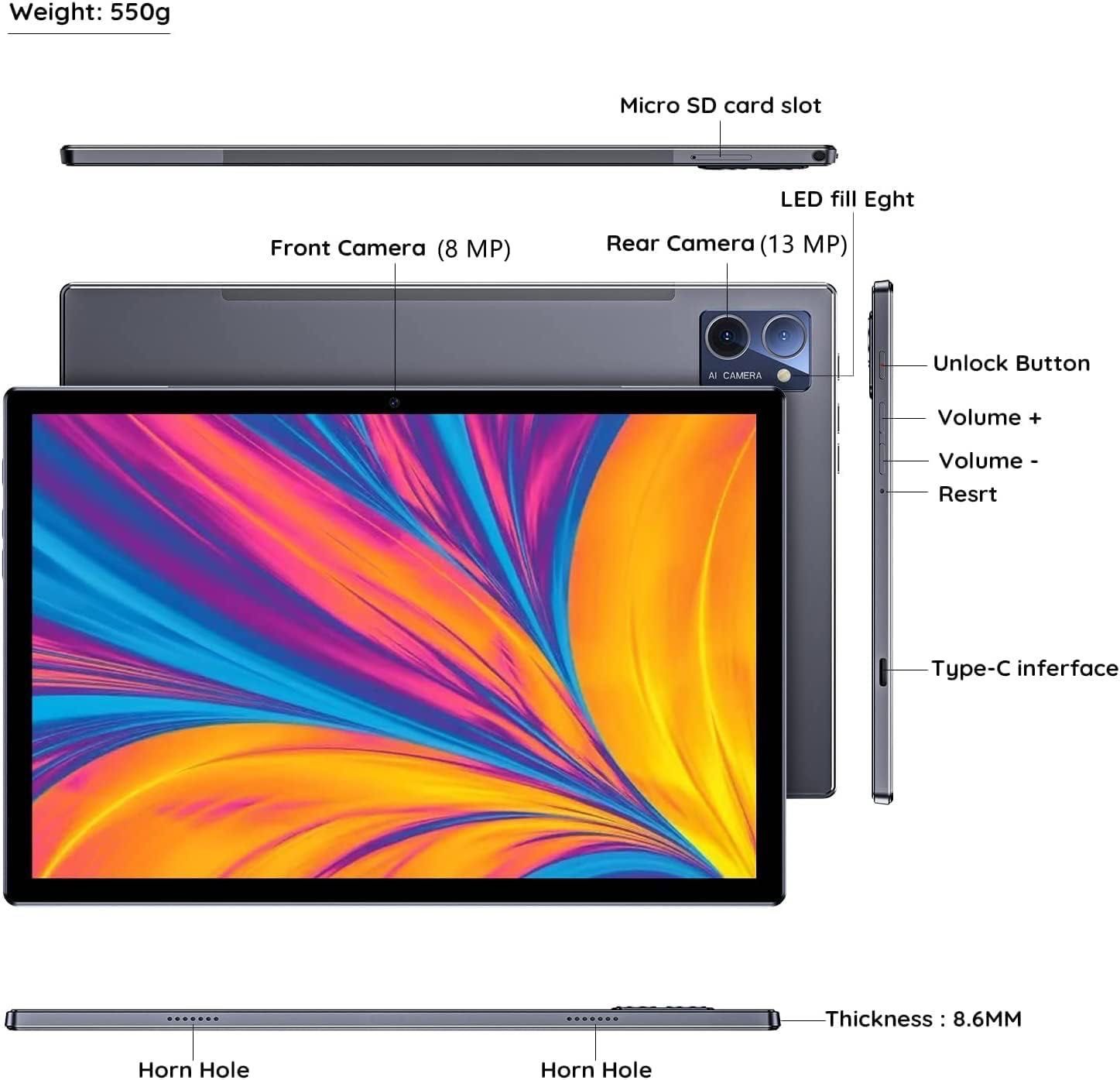 Tablet 10" Android 13, LTE Dual SIM 16+256GB Nowy FV Szczecin