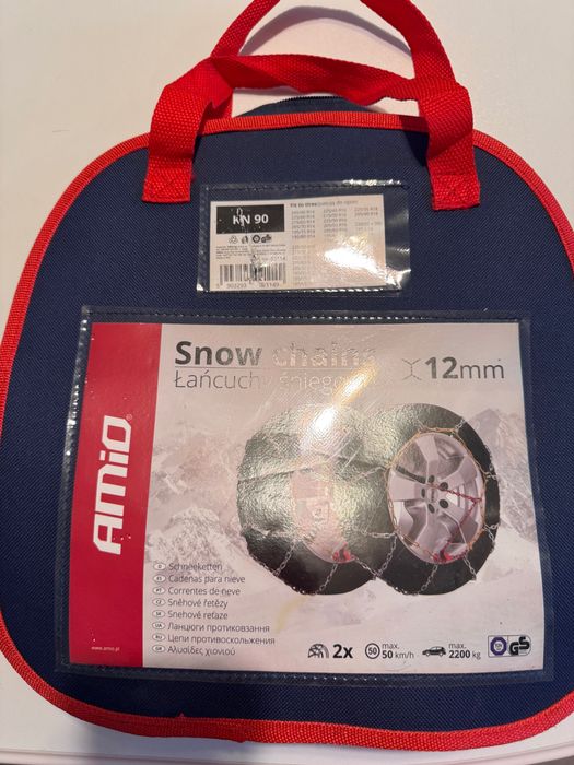 Łańcuchy śniegowe Amio 12mm NOWE