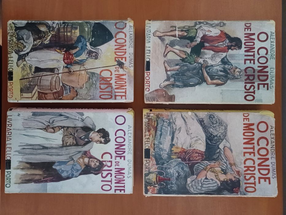O Conde de Monte Cristo de Alexandre Dumas (4 volumes)