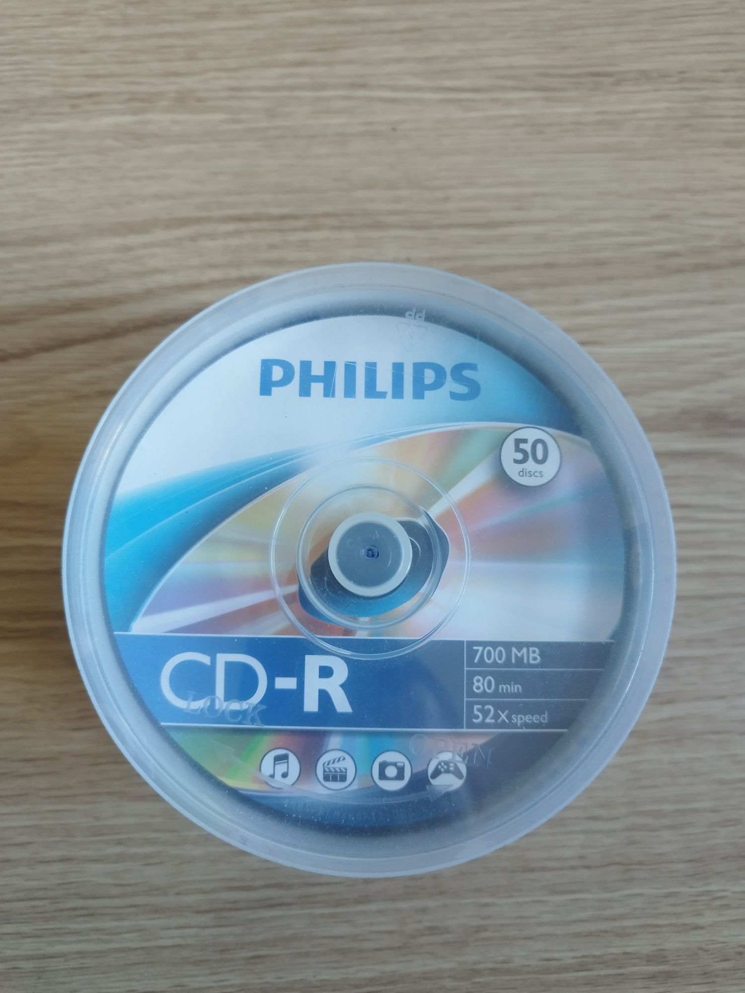 Caixa de CDs (50un) Philips nova selada
