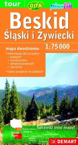 Beskid Śląski i Żywiecki - mapa turystyczna Demart - opracowanie zbio