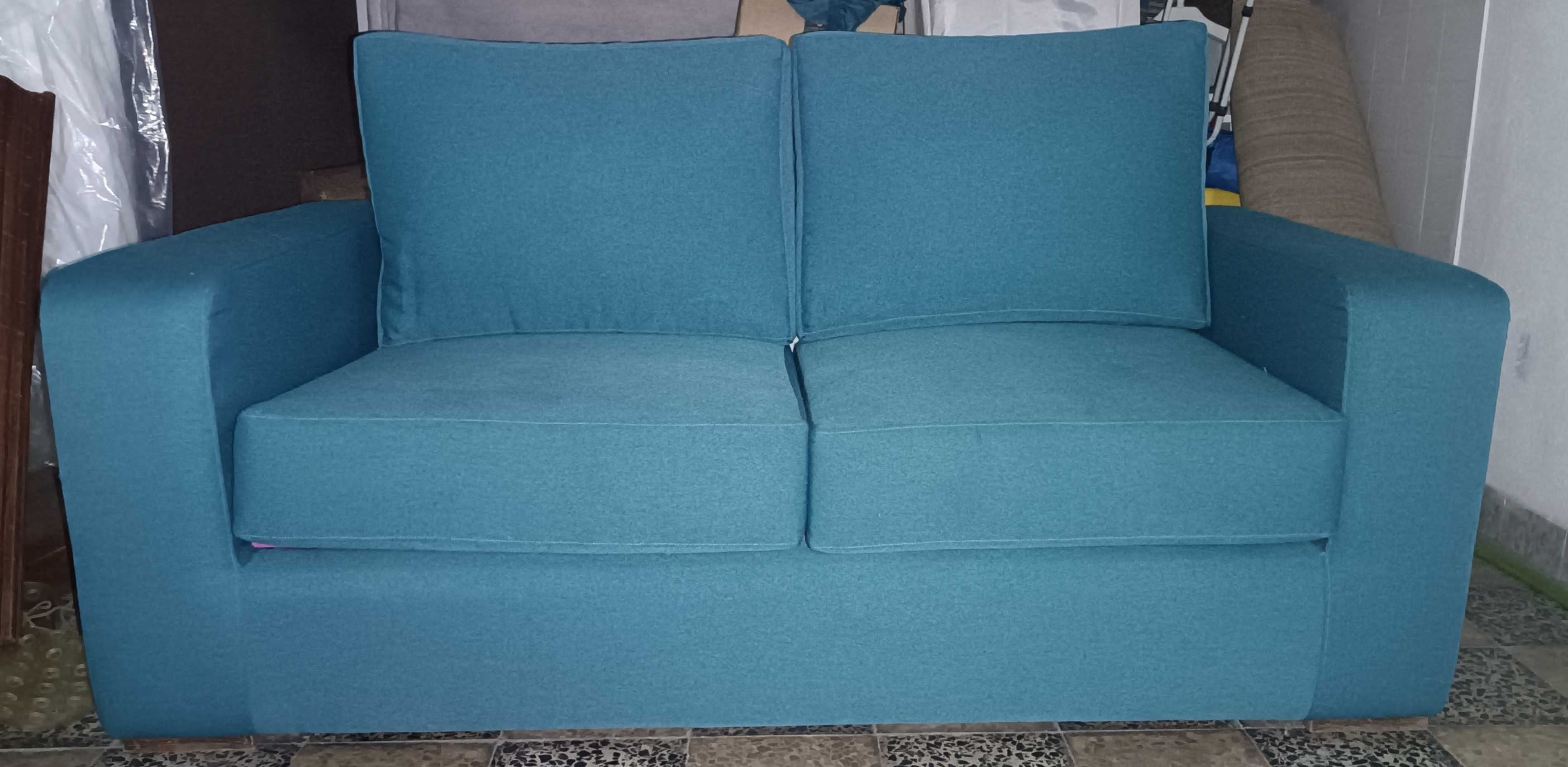 Lindo Sofá cama casal Azul Sesimbra