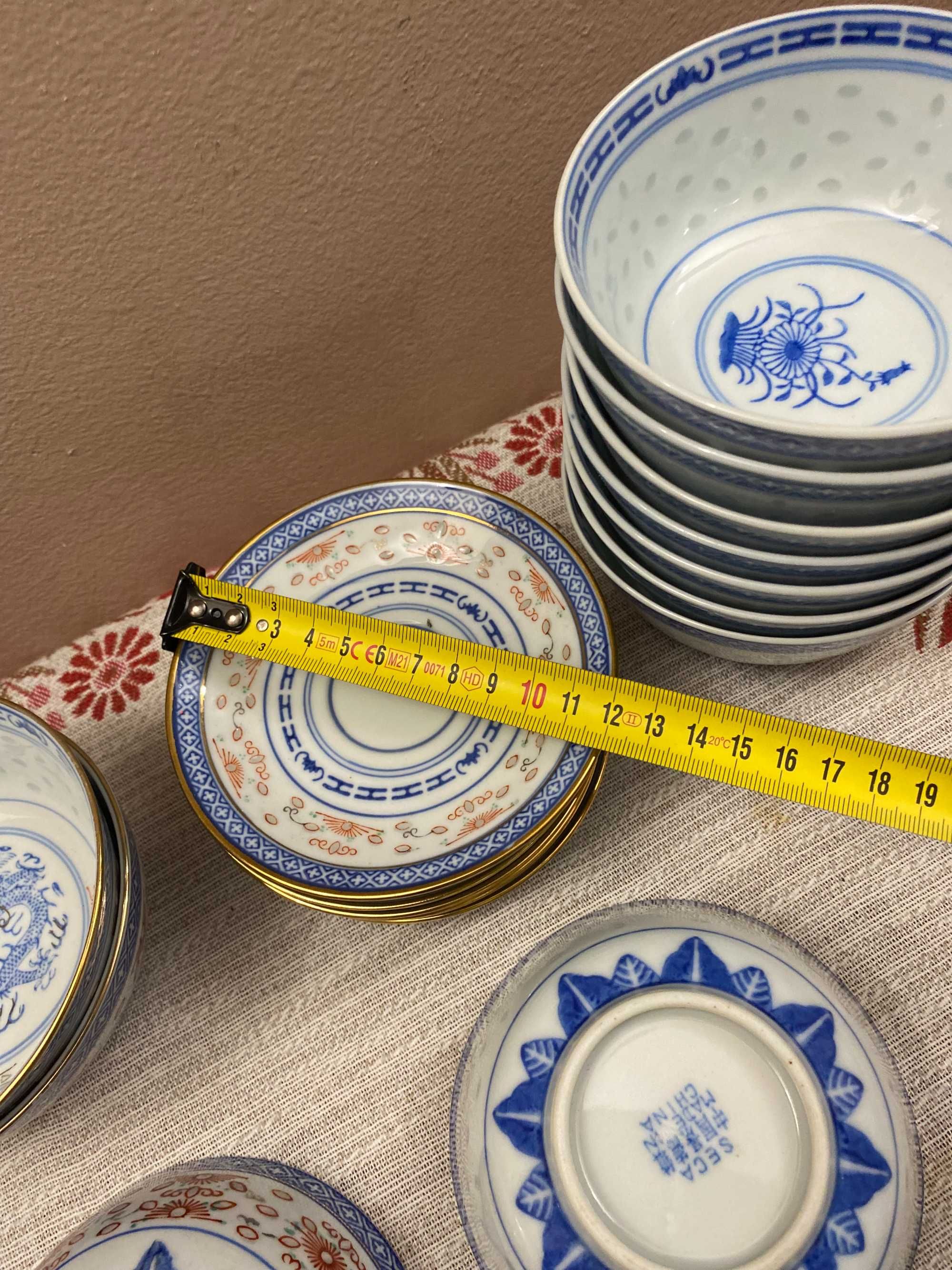 Porcelana ryżowa cukiernica talerzyki miseczki do ramen łyżeczki
