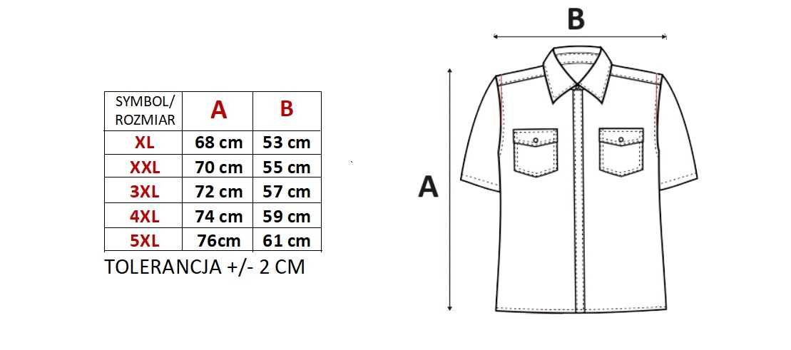 2x WYGODNA meska koszula z krótkim rękawem rozmiar od XL do 5XL