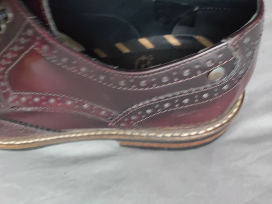 Męskie eleganckie wiśniowe buty BOSE London  43