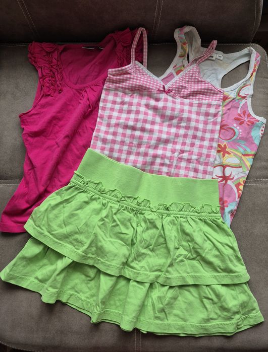 Одяг літній комплектом: спітниця та топи, 140 см