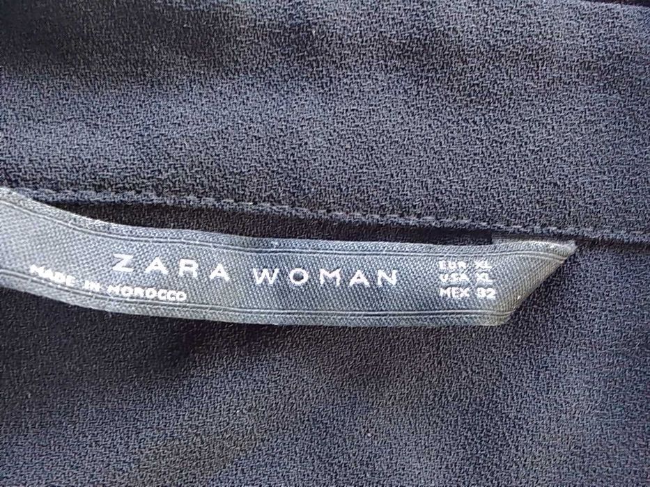 Zara jak NOWA czarna swobodna koszulowa sukienka L XL 40 42