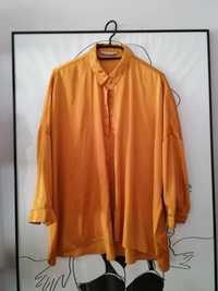 Camisa Acetinada Amarelo Mostarda - L