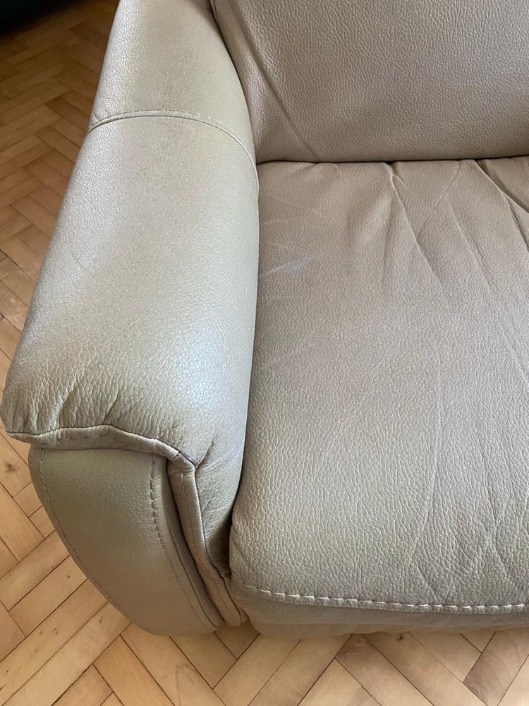 Zestaw wypoczynkowy CHEERS kanapa + 2 fotele, funkcja relax, beżowy
