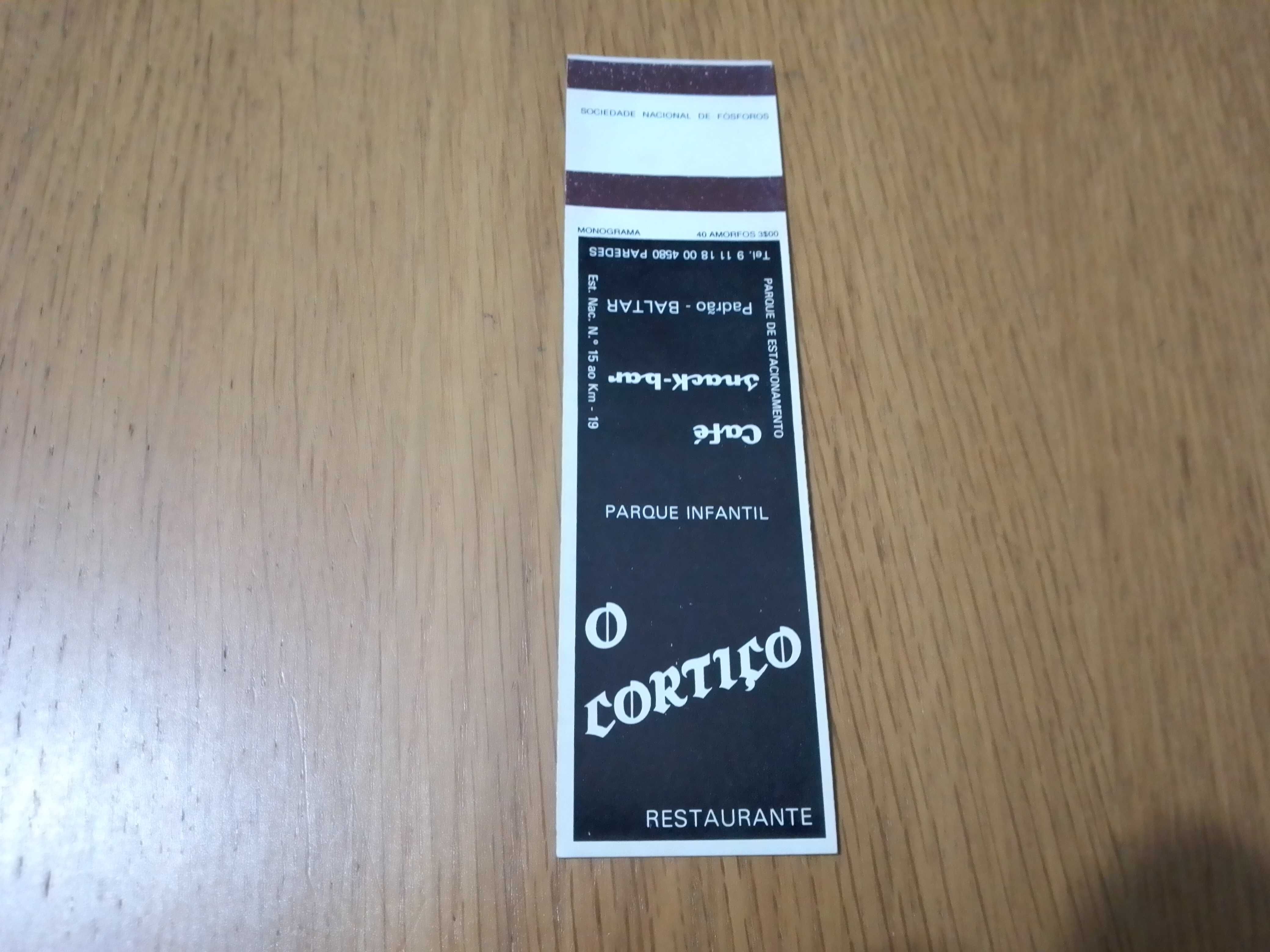 5 Cartões espalmados de carteiras de fósforos p/colecionadores