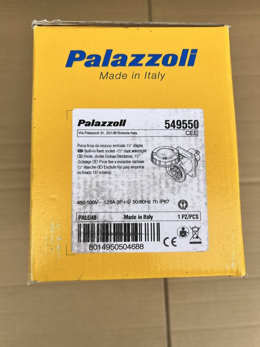 Gniazdo Palazzoli 549550, 500V, 125A