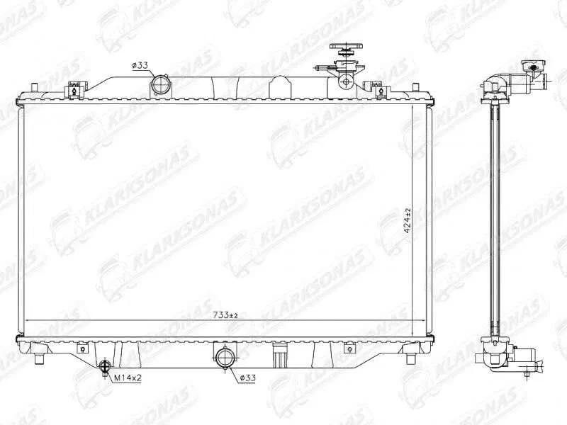 Радиатор охлаждения MAZDA CX5, 03.2012/13/14 - 2021 PE0115200A