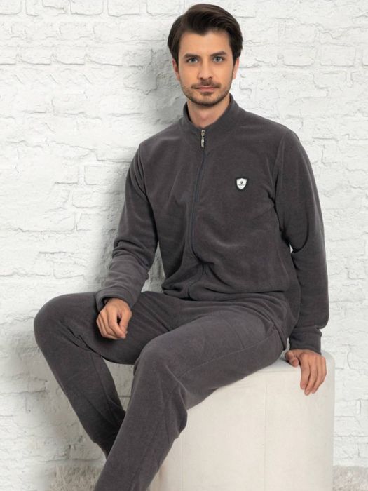 Тепла Чоловіча флісова  піжама, домашній костюм