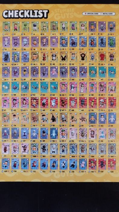 Stumble Guys cartas