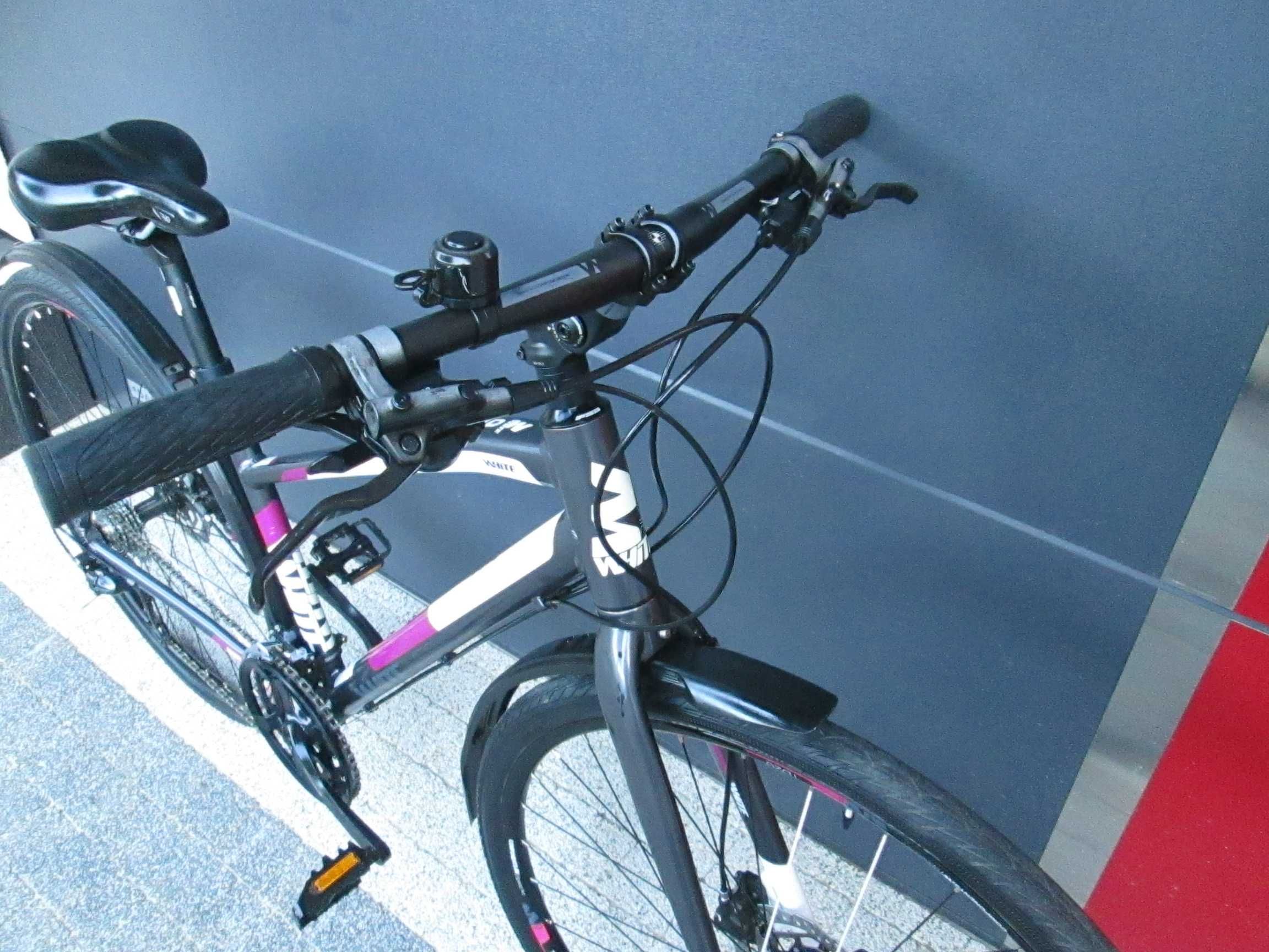 Fajny rower crossowy damka WHITE ANE hydraulika Shimano Deore rama44cm