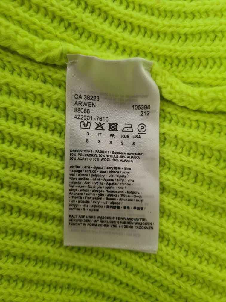 Drykorn sweter golf damski S wełna alpaka neon