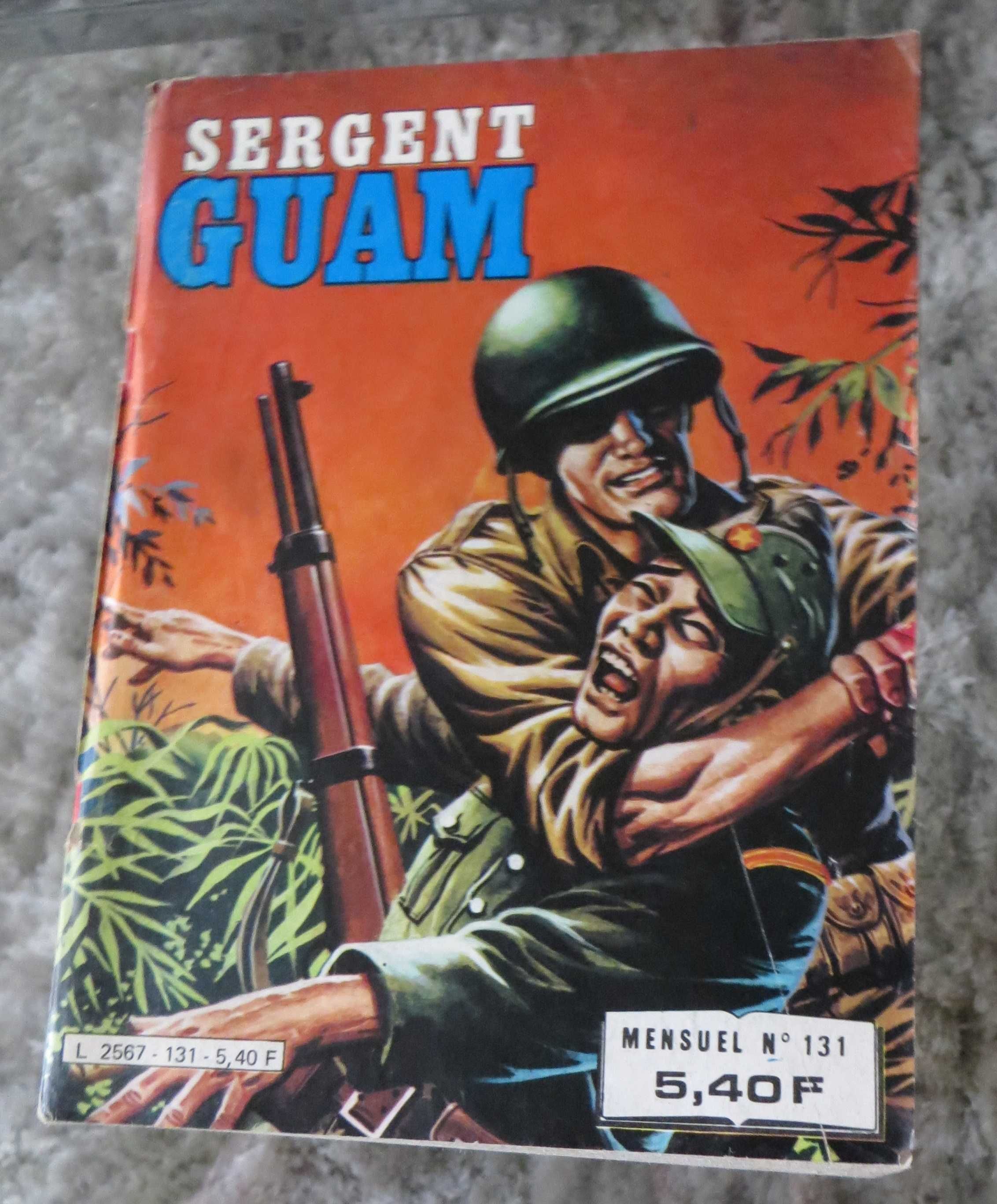 Coleção de 6 livros BD Sargent Guam - Francês, todos de 1981