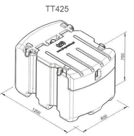 Zbiornik mobilny na ON, paliwo - Truck Tank 425l licznik FMT 3