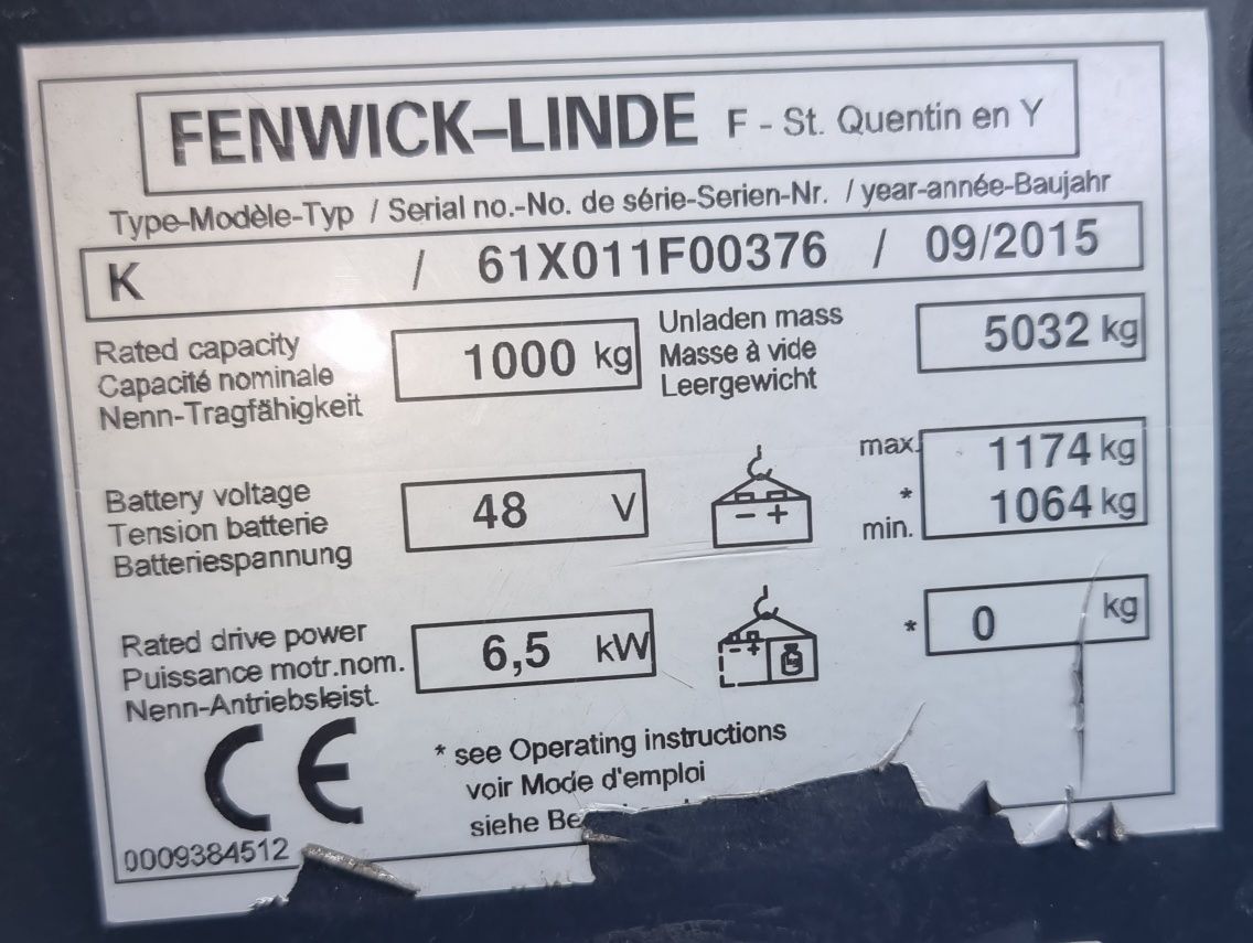 Linde K VNA Super stan idealny