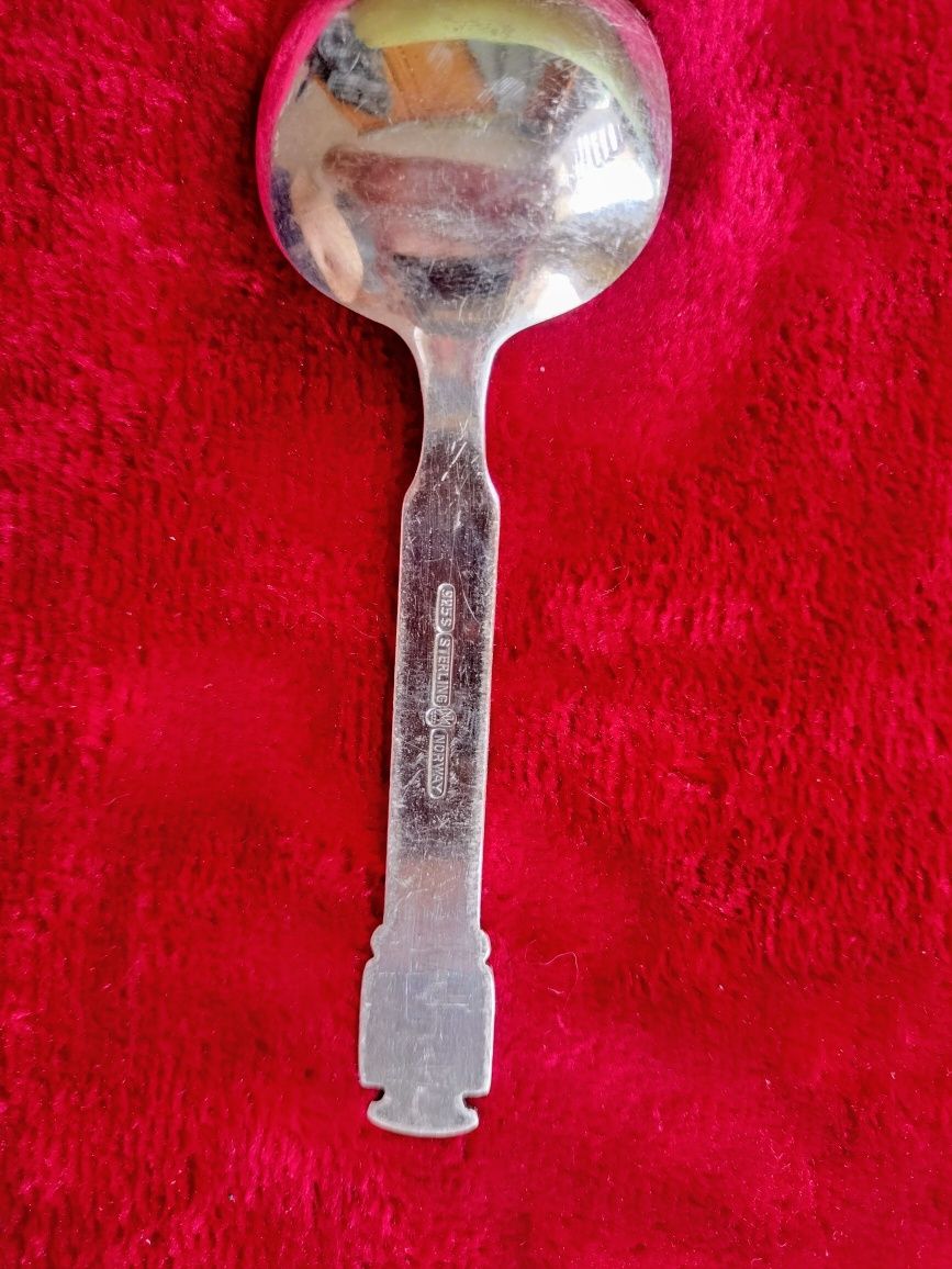 Colher Prata Esterlina Vintage 925S Noruega