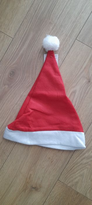 Czapka mikołaja z pomponem nowa