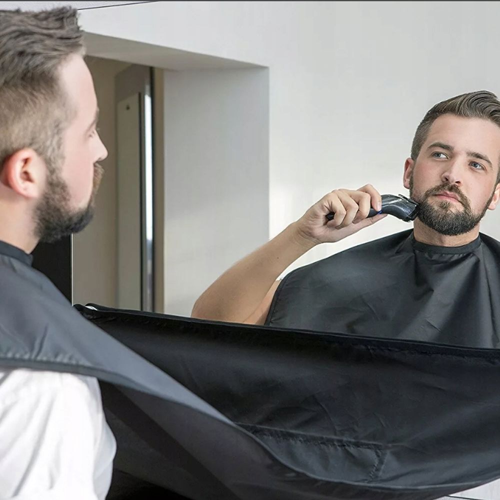 Peleryna fartuch do golenia brody na przyssawki