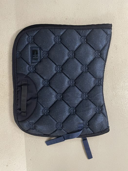Czaprak Equestrian Stockholm Ujeżdżeniowy Cob, niebieski glitter