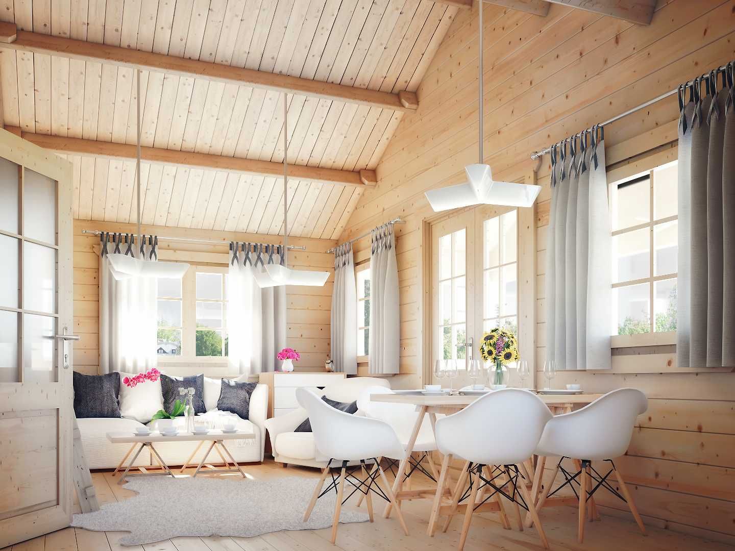 Drewniany domek letniskowy Sara 32 + 22 m2 - ROD, ośrodek wypoczynkowy