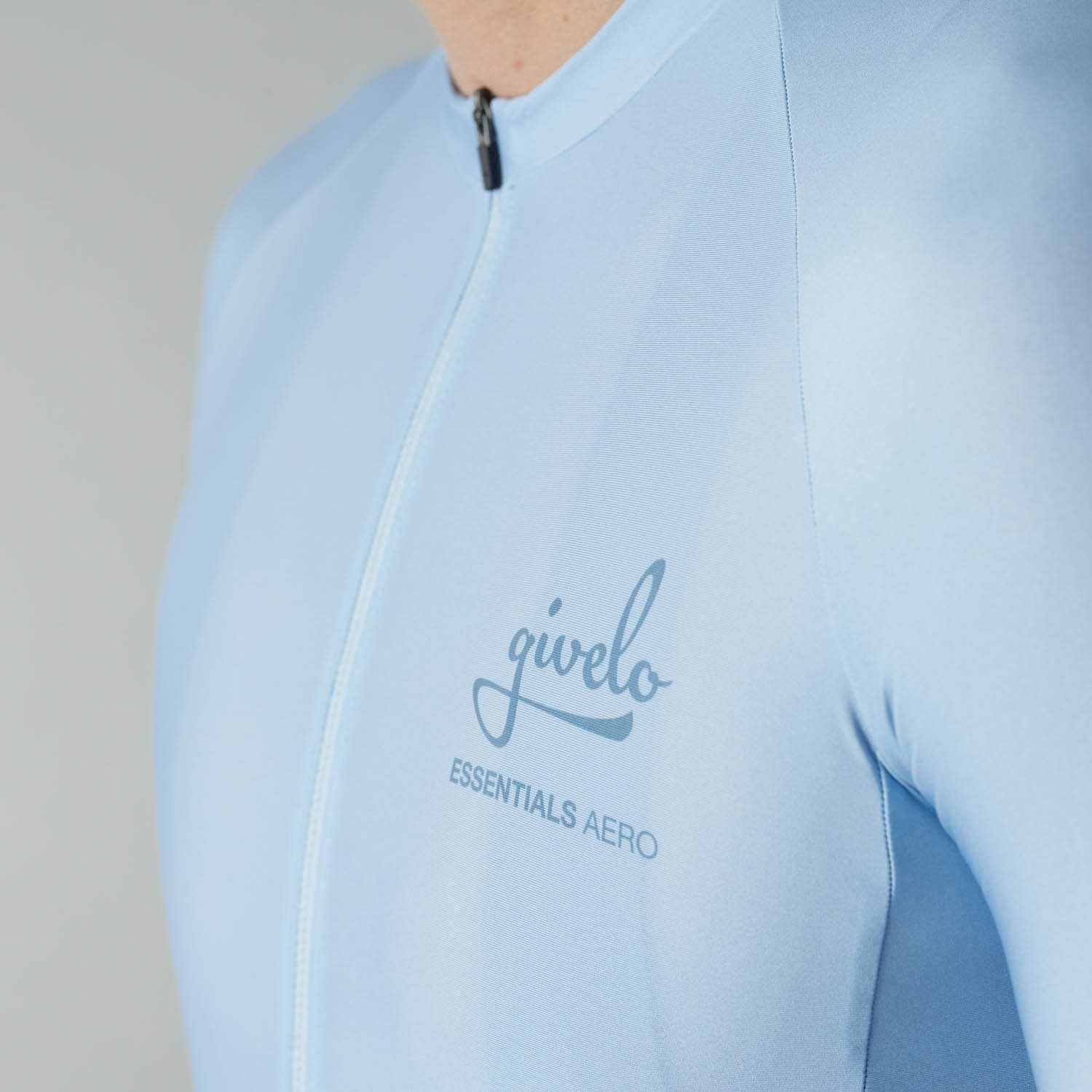 Sale! Nowa koszulka kolarska Givelo (Kolumbia) pudrowy niebieski / S