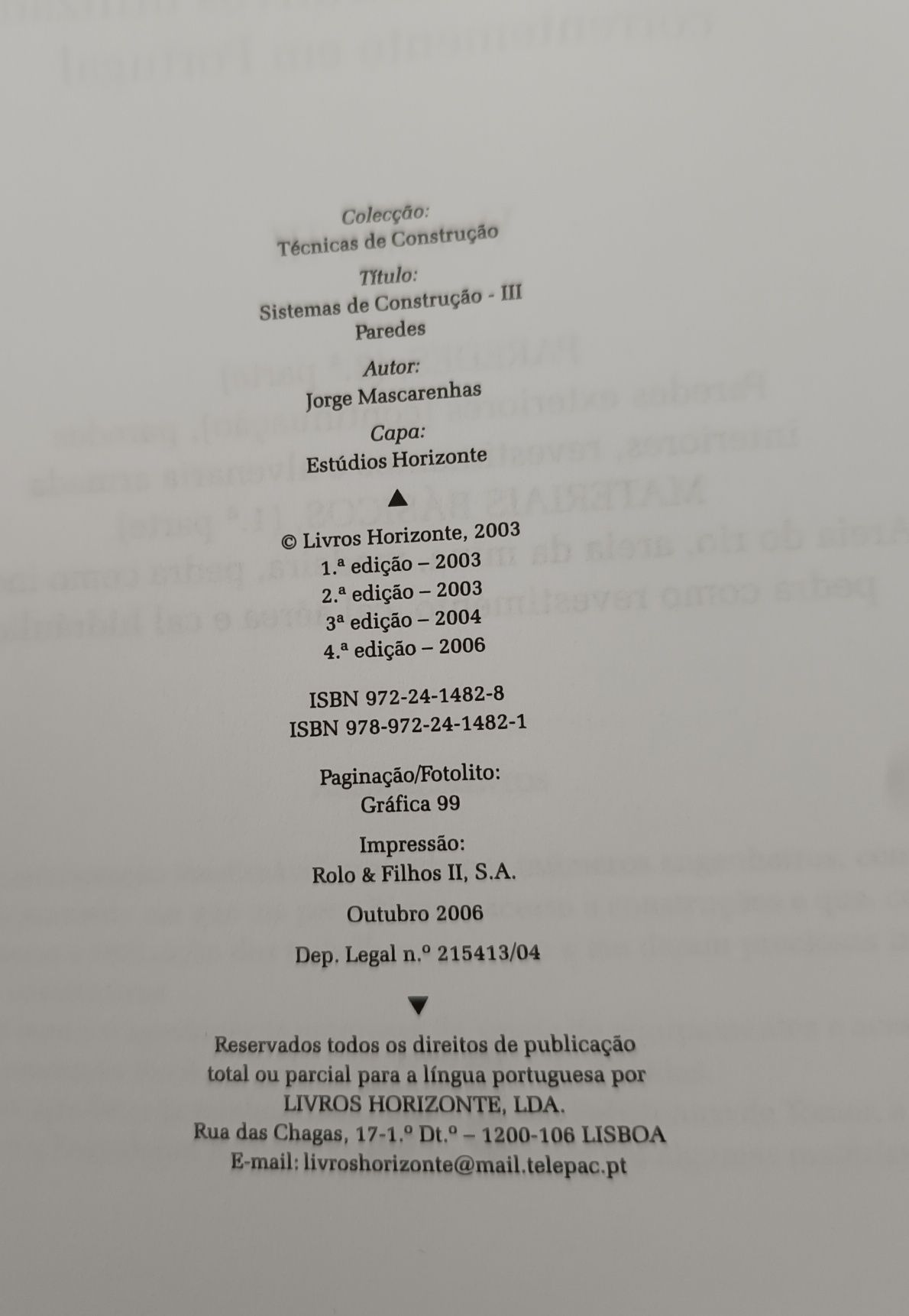 Sistemas de Construção III — Jorge Mascarenhas