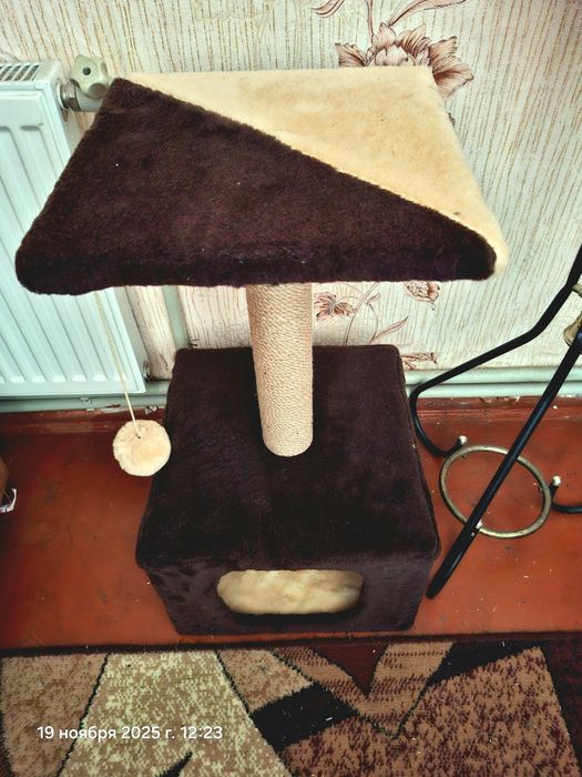 Домик-когтеточка для кошечки новый