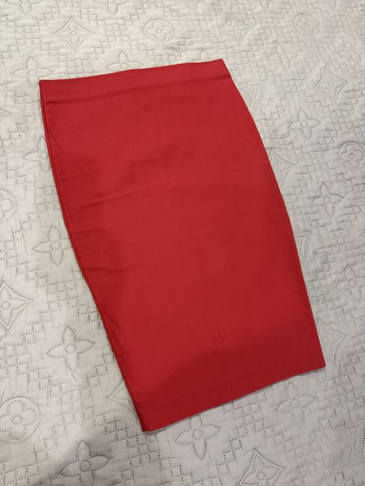 Спідниця олівець червона, юбка карандаш S