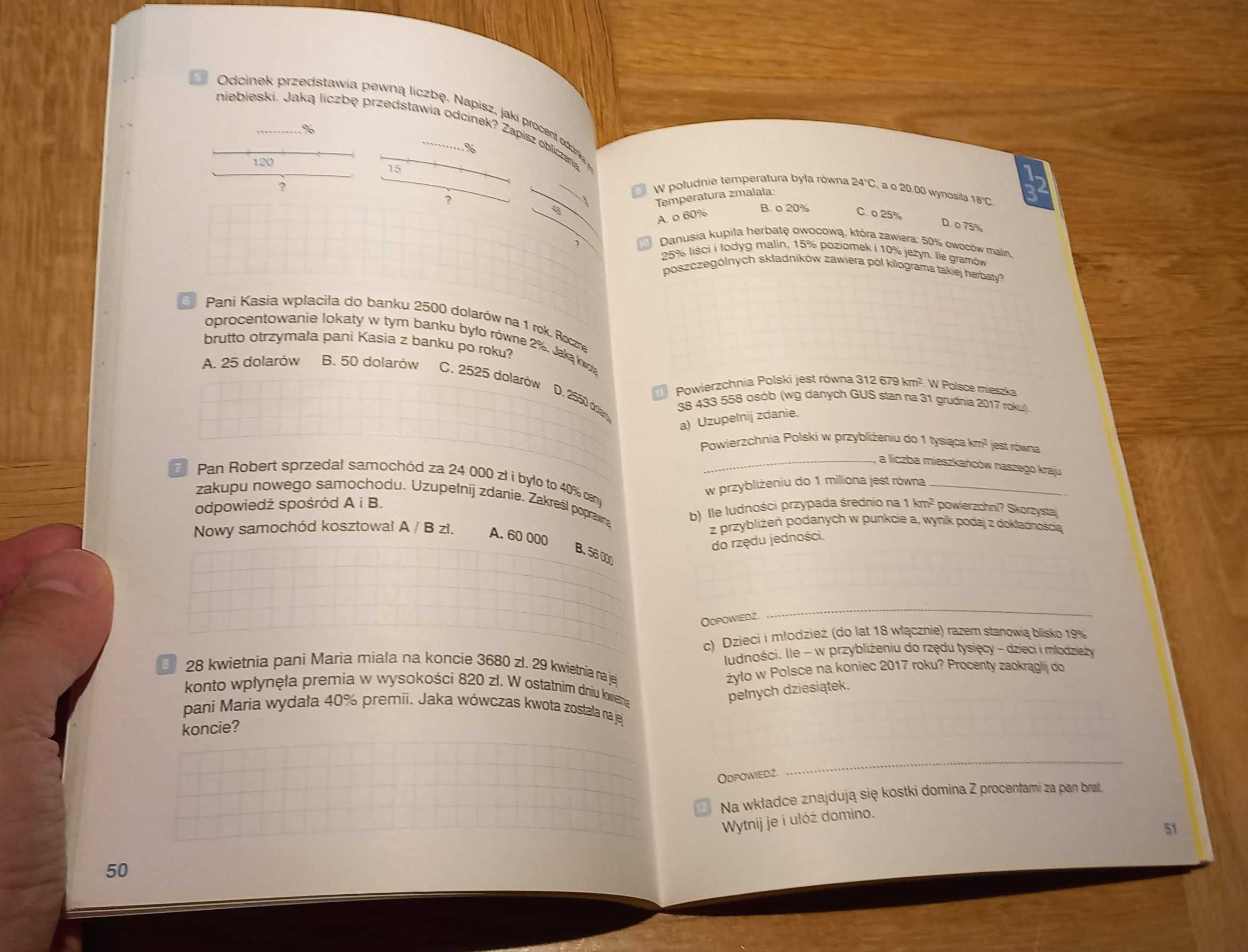 Matematyka wokół nas zeszyt ćwiczeń cz. 2, klasa 6 WSiP, niewypełnione