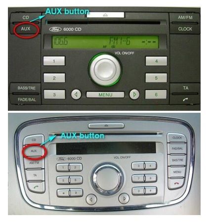 AUX кабель/ Bluetooth на Ford Форд Focus Mondeo Fusion Transit 6000 CD
