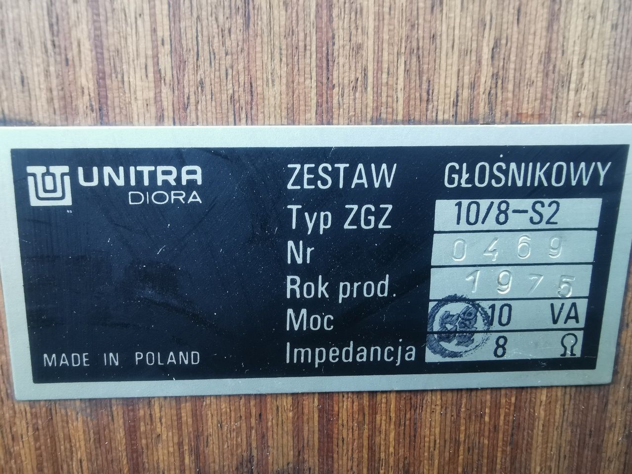 Unitra, Kolumny ZGZ 10/8 S1 KOBALT 1975r. Diora Radmor