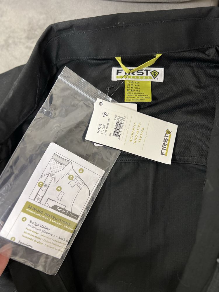Тактична сорочка First Tactical – чорна, розмір M/REG (Regular Fit)