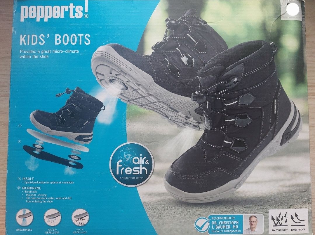 Nowe Buty zimowe dziecięce 33  Pepperts Air&Fresh kozaki śniegowce