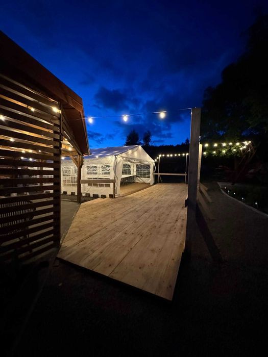 Namioty z pełnym wyposażeniem! Ścianka kwiatowa! Napis LED! Candy Bar!