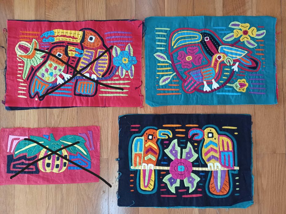 Paineis Molas dos Indios Cuna (Kuna) - Artesanato Panamá