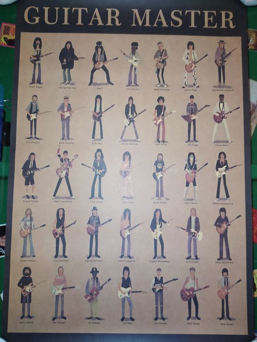 Poster guitarristas famosos/Guitarra