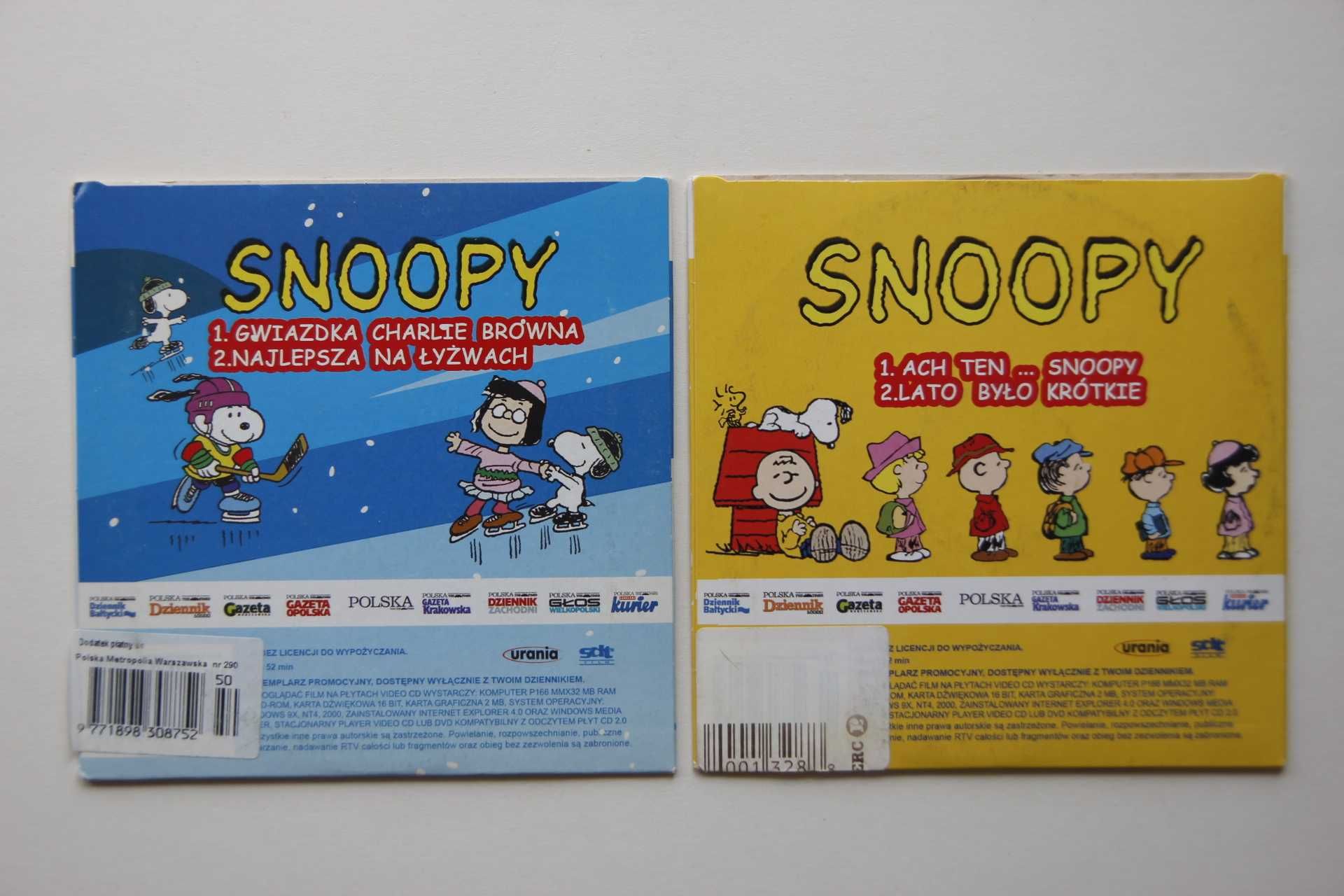 Snoopy VCD 2 płyty 4 bajki real foto