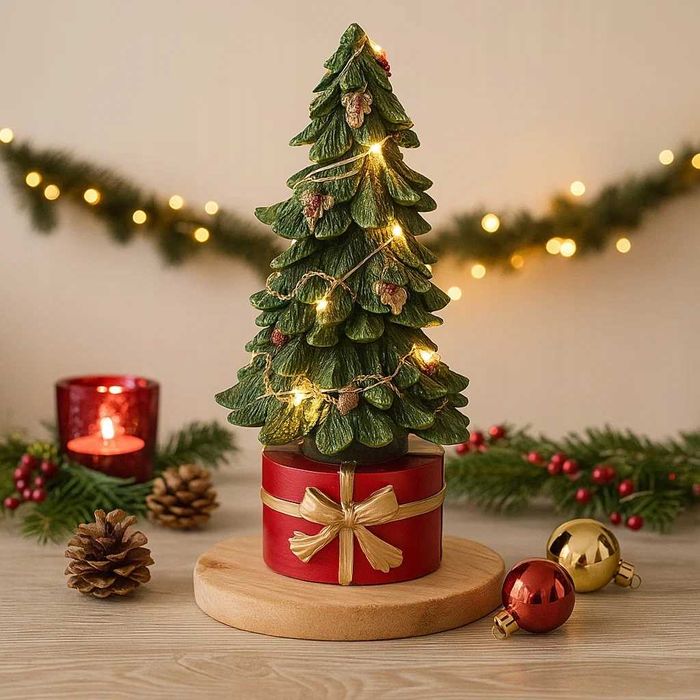 Choinka LED polyresin ozdoba świąteczna