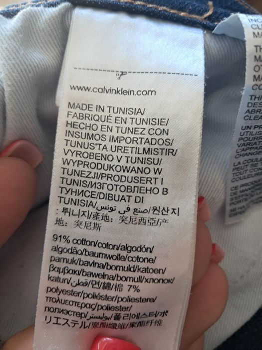 Calvin Klein Jeans dżinsy W32 L32 slim taper z przetarciami jeansy