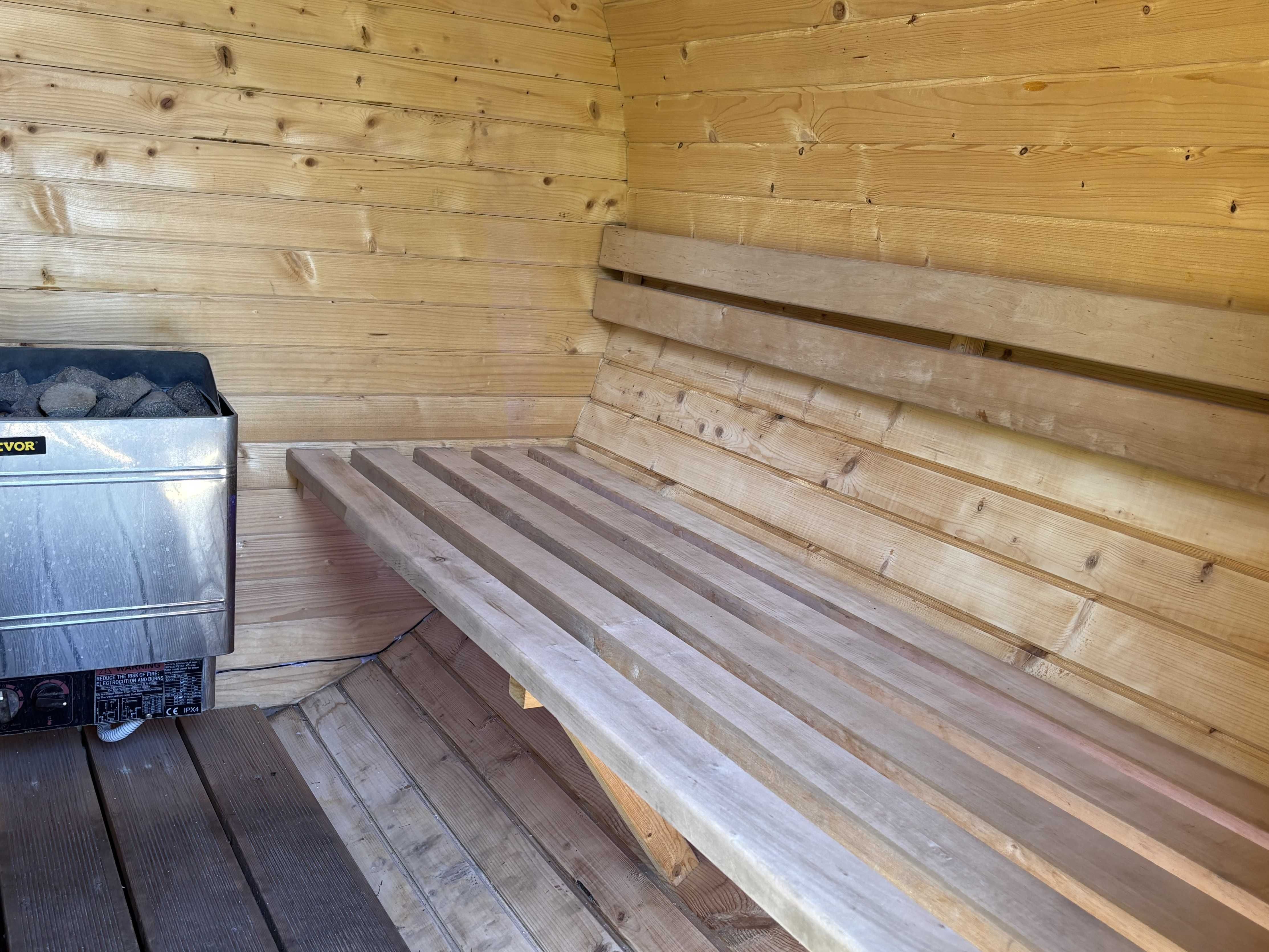 Sauna drewniana sucha 340cm PRODUCENT przedsionek łaźnia jakość FV23