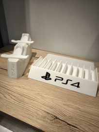 Zestaw Ps4 stojak na gry i 2 pady