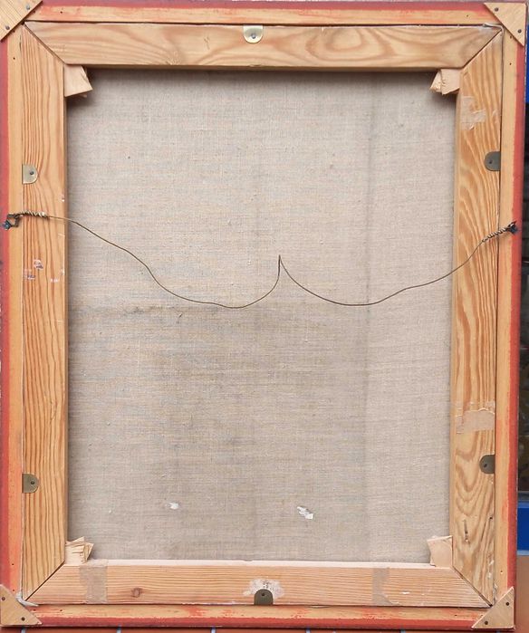 Martwa natura z różami, olej/płótno,  M. Omanowski