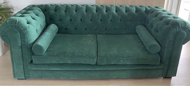 Sofa i fotel Chesterfield Sommerset-butelkowa zieleń