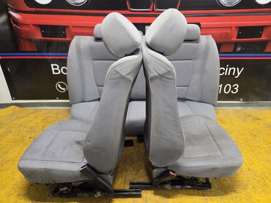 BMW E46 KOMPLET Wnętrza Fotele Kanapa Wnętrze Sedan Jasny Welur