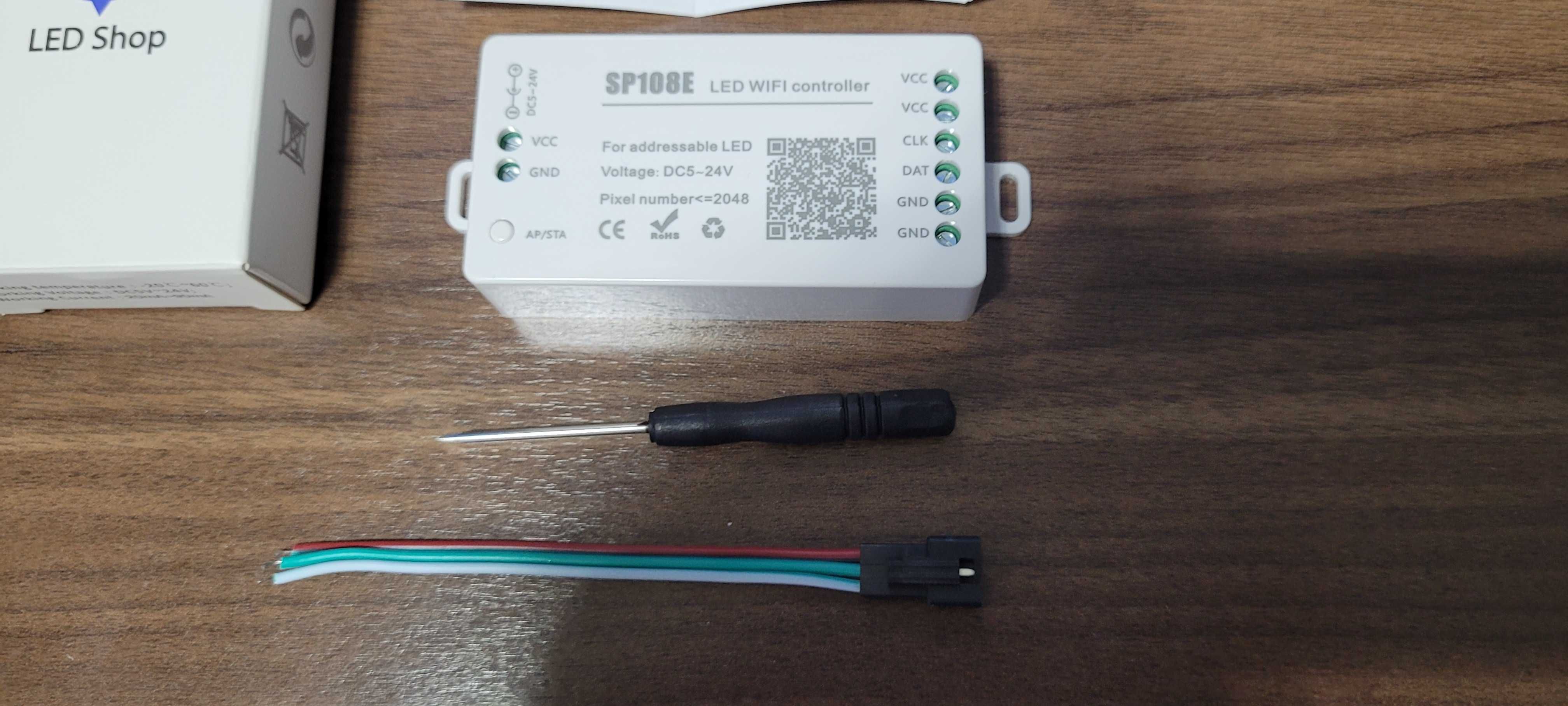 SP108E kontroler WiFi do adresowanych taśm LED WS2812B, WS2811